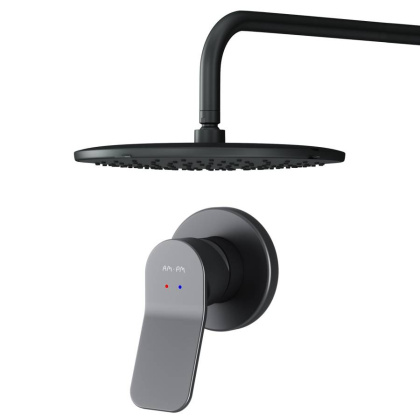 FB85A2R002 X-Joy, набор: Смеситель д/душа, верхний душ 220 мм, держатель д/верхн.душа, Черный, шт.