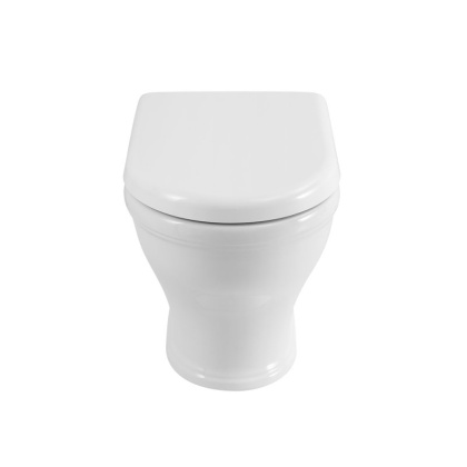 CZR-265-CBR Чаша унитаза приставного безободкового, P-trap, полное примыкание к стене 