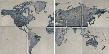 Панно OS\A249\8X\5285 Вокруг света Серый (80см*40см*6,9мм) (1шт/0,32м2) , шт