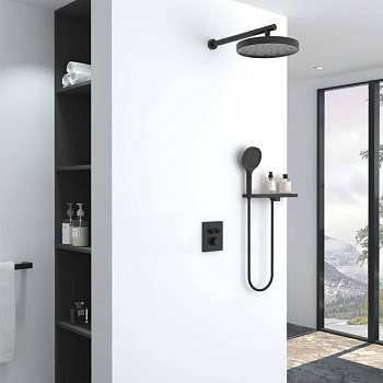 Душевой комплект Inspire VSFW-3I21MT2RMB встраиваемый, термостатический, двухрежимный, черный