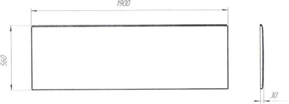 Фронтальная панель 190 см Creto П190MG белая