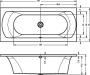 Акриловая ванна RIHO LIMA 170х75 см Акриловая ванна RIHO LIMA 170х75 см