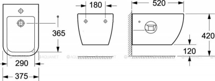 Биде подвесное BelBagno GENOVA BB1104BH