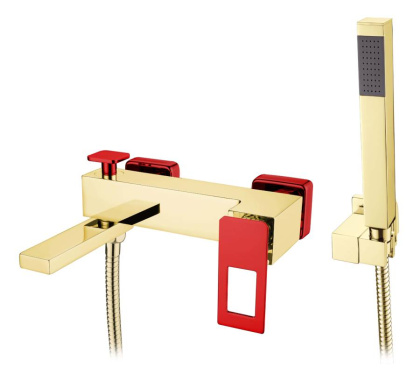 Смеситель для ванны Q GoldRed_Комплект Смеситель для ванны Q GoldRed_Комплект
