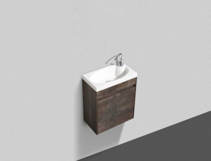 Тумба с раковиной подвесная с дверкой BelBagno PIETRA MINI 46-R Bianco Lucido, раковина белая Тумба с раковиной подвесная с дверкой BelBagno PIETRA MINI 46-R Bianco Lucido, раковина белая