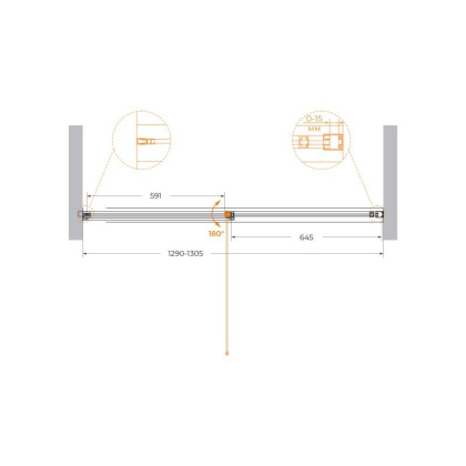URBAN-B-12-110-C-CR Душевая дверь