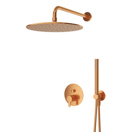 LEAF-DSIP-30-ST Душевая система с дивиатором для верхнего и ручного душа, верхний душ из стены 30 см Исполнение: Satinox  LEAF-DSIP-30-ST Душевая система с дивиатором для верхнего и ручного душа, верхний душ из стены 30 см Исполнение: Satinox