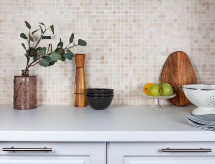 Мозаика натуральный мрамор CREMA MARFIL POLISHED 20х20, Classic