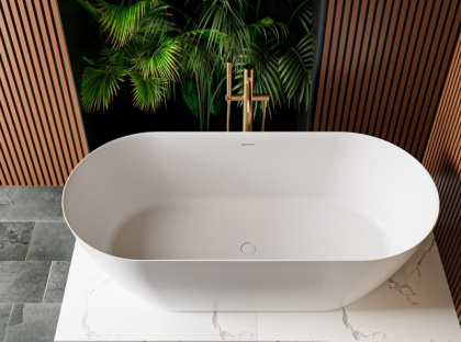 CZR-RELAX-170-80-57-SSB Ванна из искусственного камня Solid Surface 1700х800х570 Исполнение: Белый матовый  CZR-RELAX-170-80-57-SSB Ванна из искусственного камня Solid Surface 1700х800х570 Исполнение: Белый матовый