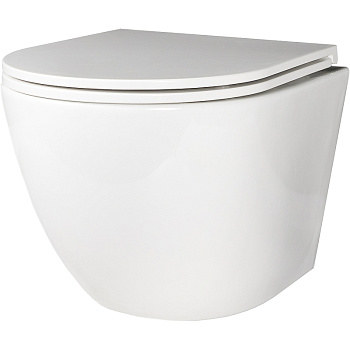 Унитаз подвесной безободковый укороченный Creto Cer C1 белый
