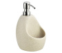 Дозатор с емкостью для губки, 13,1х11,7х19,7 см, бежевый, K-8099