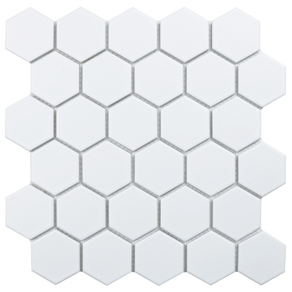 Керамическая мозаика Hexagon small White Matt 51x59, Geometry