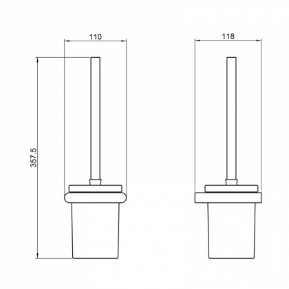 Щетка для туалета Timo Luiro 18461/03 черный