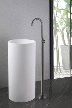 Смеситель ABBER Wasser Kreis AF8141NG напольный для раковины, никель