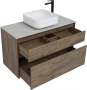 Тумба под раковину Aquanet Nova Lite 100 дуб рустикальный (2 ящика)