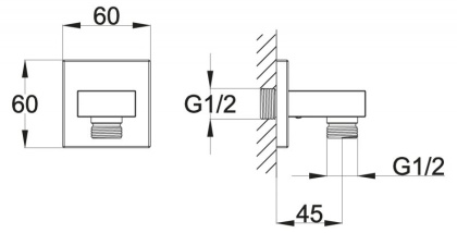 ARLIE Штуцер, хром ARL-PG-CRM