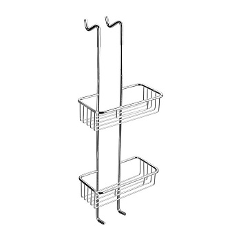 Полка-корзинка для душа двойная 26 см OMNIRES UN3530CR (хром)