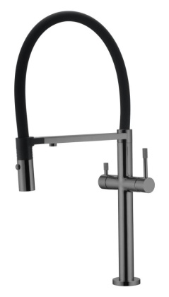 Смеситель для кухни UNO Shine Gun Metal  c краном для питьевой воды Смеситель для кухни UNO Shine Gun Metal  c краном для питьевой воды