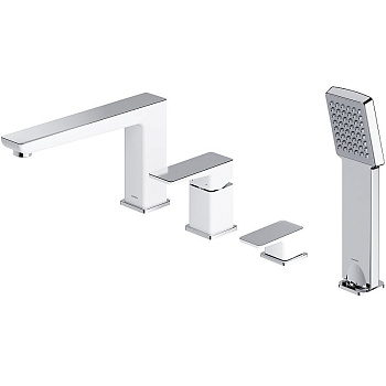 Смеситель на борт ванны OMNIRES PARMA PM7432CRB (хром/белый)