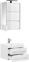 Комплект мебели для ванной Aquanet Нота NEW 58 белый (камерино)