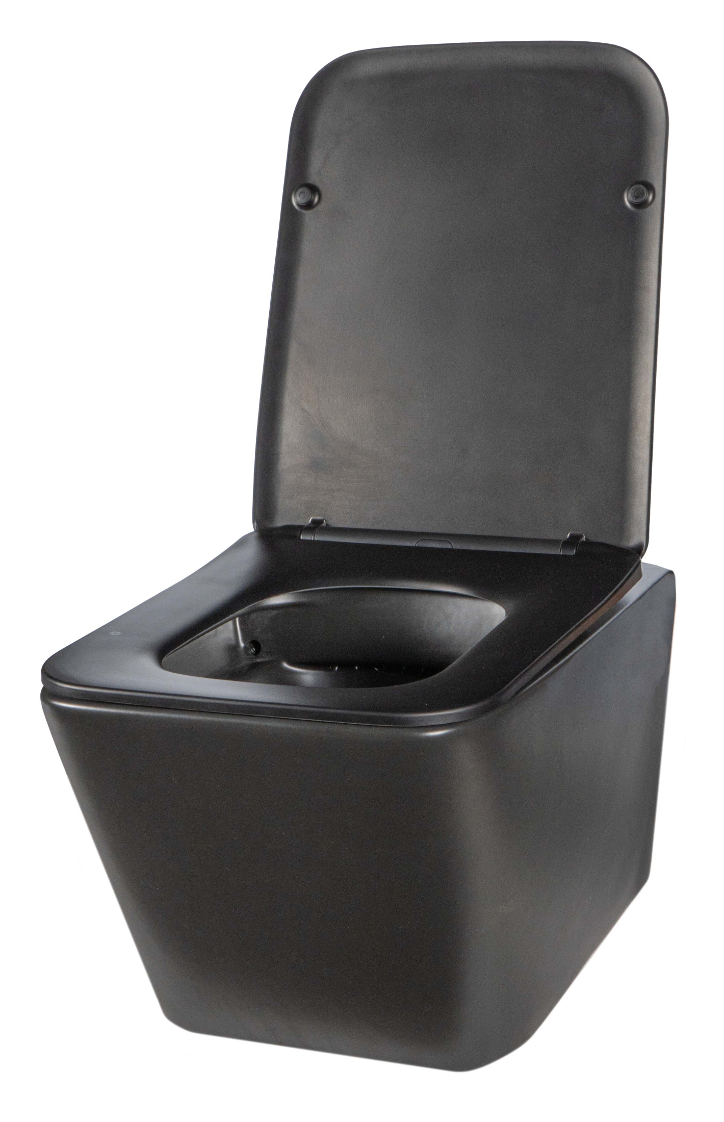 Унитаз подвесной безободковый Creto Logan L2 1002-002-L2BLMAT с крышкой-сиденьем микролифт, черный матовый