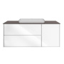 Тумба PLAZA Modern подвесная с ящиками 120, белая глянцевая PLB.M.120.3\WHT
