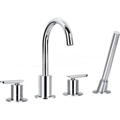 SIESTA-F-BVD4-01 Смеситель на борт ванны с ручным выдвижным душем