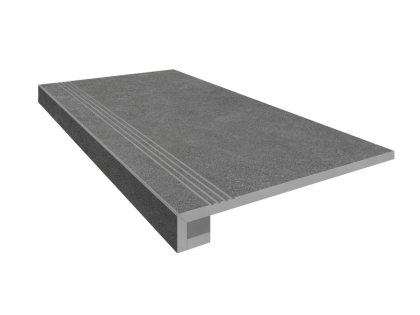 Комплект (Ступень LN03 (33x120) непол. (прямоугол. бортик) + Подступенок (14,5x120))