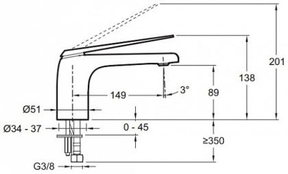 Смеситель Jacob Delafon Avid E97345-BN для раковины, шт