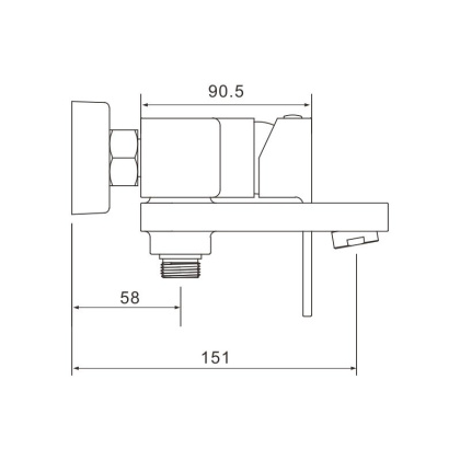 Смеситель для ванны, латунь R2802H