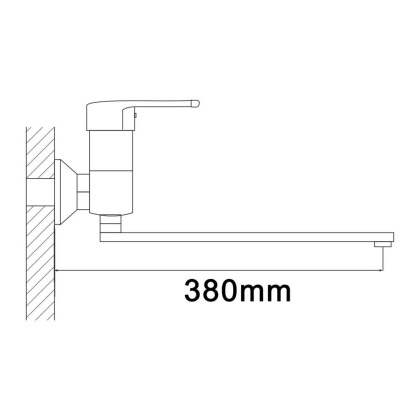 Смеситель для ванной латунь, хром S5622