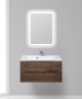 Тумба с раковиной подвесная BelBagno MARINO 90 Cappuccino Lucido, раковина белая Тумба с раковиной подвесная BelBagno MARINO 90 Cappuccino Lucido, раковина белая