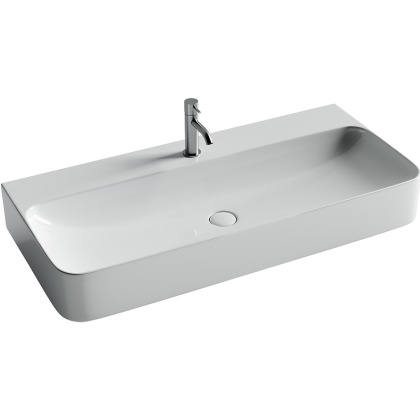 Умывальник AURA с 1 отверстием для смесителя, без перелива 1000*470*135мм