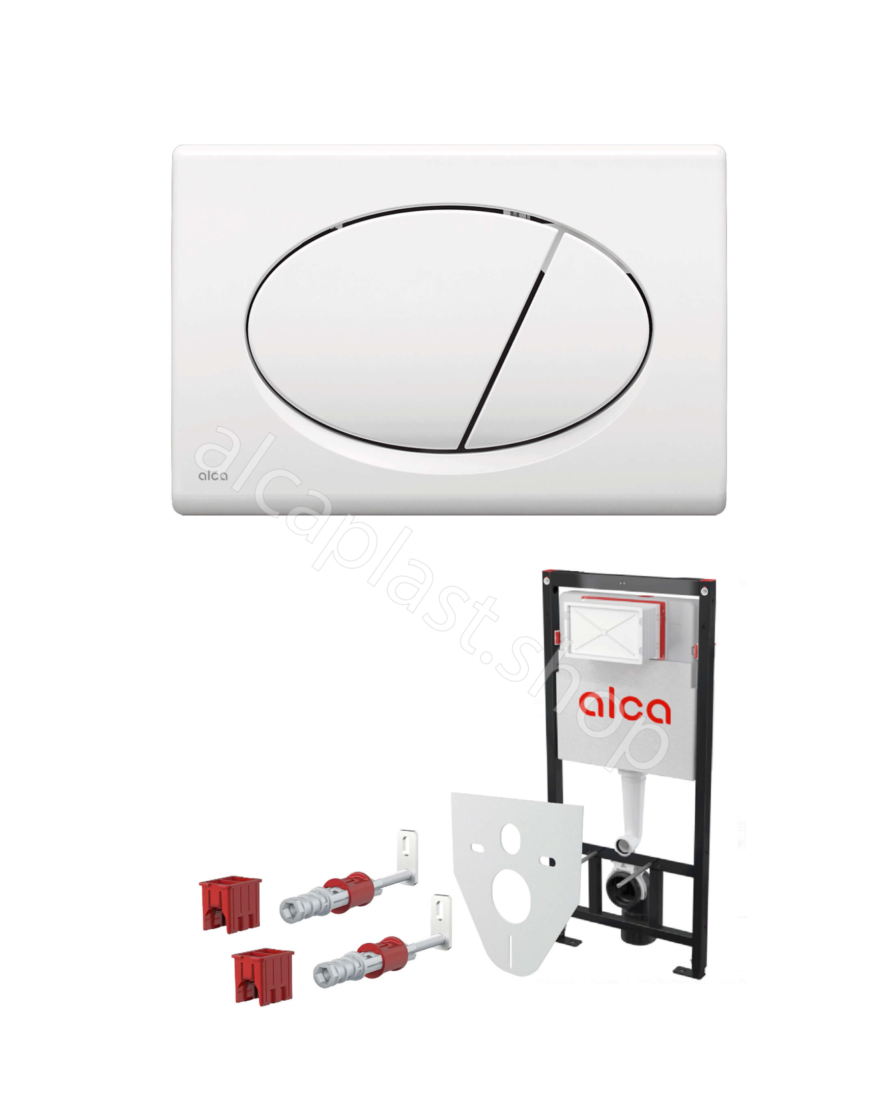 Инсталляция Alcaplast Sadromodul AM101/1120-3:1 RU M70-0001 для унитаза с Белой клавишей смыва