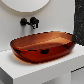 Раковина накладная прозрачная ABBER Kristall AT2805Opal Раковина накладная прозрачная ABBER Kristall AT2805Opal