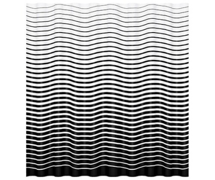 Шторка для ванной Donau, 180х200 см, черно-белая, SC-24101