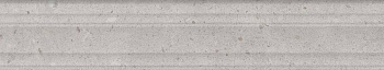 Бордюр Риккарди серый светлый матовый структура обрезной 40x7,3x2,7