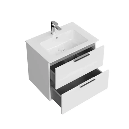 Тумба PIANO Forte подвесная 65 см, 2 ящика, белый глянцевый Тумба PIANO Forte подвесная 65 см, 2 ящика, белый глянцевый