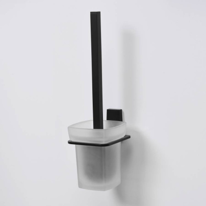 Щетка для унитаза подвесная Abens, 12х37х13 см, черная с белым, K-3227