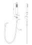 UNO Ручной душ со шлангом и держателем, хром, UNO-DFS-CRM