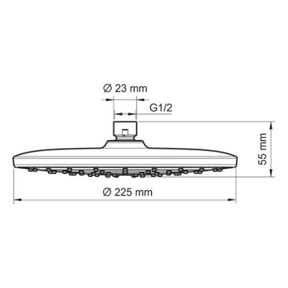 A077 Верхняя душевая насадка Wasserkraft A077 Верхняя душевая насадка Wasserkraft
