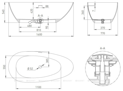 Ванна из искусственного камня PAOLA BASSA 160,101611G Ванна из искусственного камня PAOLA BASSA 160,101611G