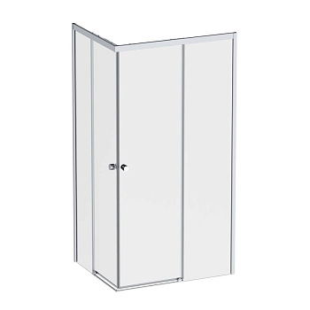 W94G-403-10080-MТ Душевое ограждение X-Joy Square Slide 100х80, мат Хром, прозрачное