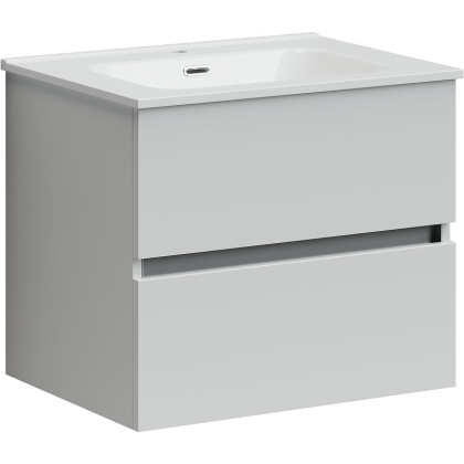 Тумба подвесная SANCOS Urban 590х450х550, c двумя ящиками оснащенными доводчиками, белый глянец , арт. UR60W