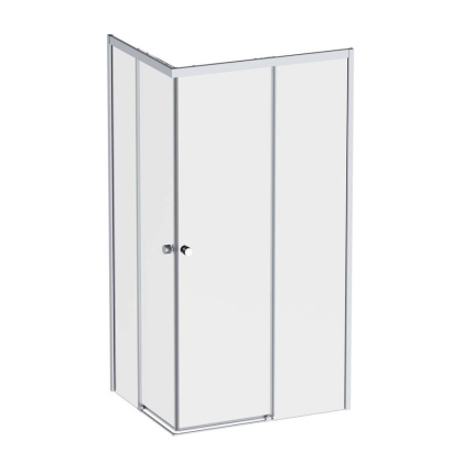 W94G-403-10080-MТ Душевое ограждение X-Joy Square Slide 100х80, мат Хром, прозрачное