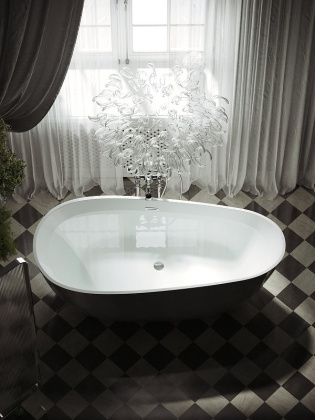 Ванна Avocado акриловая отдельностоящая, белый, Размер 1700*800*600мм, арт. FB18