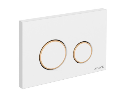 Кнопка TWINS пластик белый матовый с рамкой