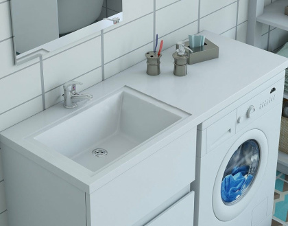 Комплект мебели Dallas Luxe 1150х482 левосторонний напольный 2 ящика (ШхГхВ) 498х476х860