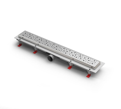 Душевой лоток 105 см Creto Quadro CRE-1050 QN-50 с решеткой, хром