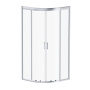 DX35WG-301-090MT Душ.огражден.Skyline Round  90х90х190, профиль мат Хром, стекло прозрачное, б/поддо
